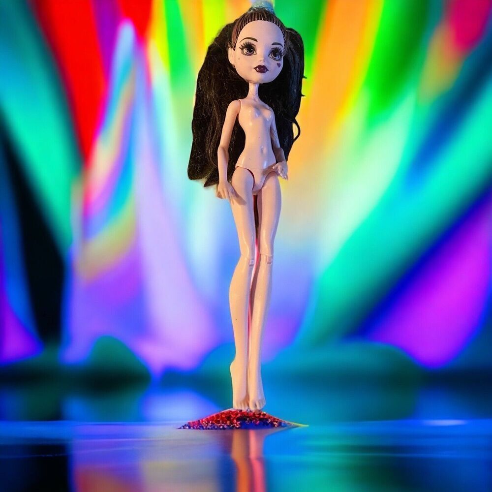 Monster High Draculaura Nude Doll Pink Vampire Black Hair TLC Vintage